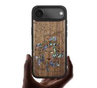 Carveit Custodia Compatibile MagSafe per iPhone 17 Air Cover, Incisione in Legno e intarsio di cozze per Apple iPhone Air Custodia Magnetico (Noce Legno-L'enigma di Medusa)