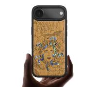 Carveit Custodia Compatibile MagSafe per iPhone 17 Air Cover, Incisione in Legno e intarsio di cozze per Apple iPhone Air Custodia Magnetico (Ciliegia Legno-L'enigma di Medusa)