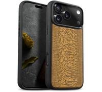 Carveit Custodia Compatibile MagSafe per iPhone 17 Pro Case, Legno Cover avec Magnetico per Apple 17 Pro Custodia Paraurti Robusto TPU (Ciliegia-La prima Pulsar/CP 1919)