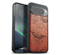 Carveit Custodia Compatibile MagSafe per Pixel 10 / Pixel 10 Pro Case, Legno Cover avec Magnetico per Google Pixel 10/10 Pro Custodia Paraurti TPU (Rosea-Lo spirito della scoperta)