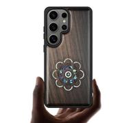 Carveit Custodia Compatibile MagSafe per Samsung S26 Ultra Cover, Incisione in Legno e intarsio di cozze per Galaxy S26 Ultra Magnetico con Custodia (Legno nero-Mystic Floral Harmony)