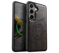 Carveit Custodia In Legno Compatibile Magsafe con Galaxy S26 Plus Custodia, Magnetico Case avec Antiurto con Protezione Per Samsung S26 Plus Cover (Legno nero-Medusa Enigma)