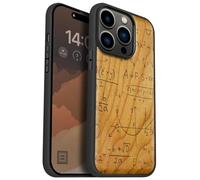 Carveit Custodia In Legno Compatibile MagSafe con iPhone 14 Pro Custodia, Magnetico Case avec Antiurto con Protezione Per 14 Pro Cover (Ciliegia-Il Linguaggio Dell'Universo)