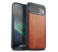 Carveit Custodia In Legno Compatibile MagSafe con Pixel 10 Custodia, Magnetico Case avec Antiurto con Protezione Per Google Pixel 10 Cover (Rosea-Naturale)