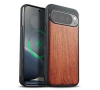 Carveit Custodia In Legno Compatibile MagSafe con Pixel 10 Pro Custodia, Magnetico Case avec Antiurto con Protezione Per Google Pixel 10 Pro Cover (Rosea-Naturale)