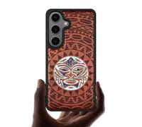 Carveit Custodia in Legno Per Samsung S26 Plus Cover avec Magnetico Incisione in legno e intarsio di cozze Compatibile MagSafe con Galaxy S26 Plus Custodia (Rosea-Mandala Moko Maori)