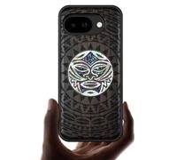 Carveit Custodia Magnetico per Google Pixel 10a Cover avec Custodia Unique Incisione in legno e intarsio di cozze Compatibile MagSafe con Pixel 10a Case (Legno nero-Mandala Moko Maori)