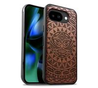 Carveit Custodia per Google Pixel 10a Cover avec magnetico [Legno e Telaio in TPU] Case Antiurto Compatibile MagSafe con Pixel 10a Custodia (Rosea-Maori Moko Mandala)