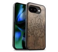 Carveit Custodia per Google Pixel 10a Cover avec magnetico [Legno e Telaio in TPU] Case Antiurto Compatibile MagSafe con Pixel 10a Custodia (Noce-Albero Incantato)