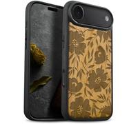 Carveit Custodia per iPhone 17 Air Cover Legno avec magnetico [Legno e Telaio in TPU] Case Antiurto Compatibile MagSafe con Apple iPhone Air Custodia (Ciliegia-Grazia Fiorita)