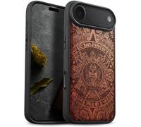 Carveit Custodia per iPhone 17 Air Cover Legno avec magnetico [Legno e Telaio in TPU] Case Antiurto Compatibile MagSafe con Apple iPhone Air Custodia (Rosea-Echi dei Maya)