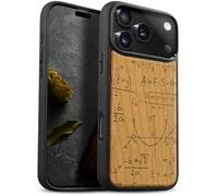 Carveit Custodia per iPhone 17 Pro Max Cover Legno avec magnetico [Legno e Telaio in TPU] Case Antiurto Compatibile MagSafe con Apple 17 Pro Max Custodia (Ciliegia-Il Linguaggio dell'Universo)