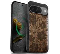 Carveit Custodia per Pixel 9 Case, Noce-Grazia Fiorita