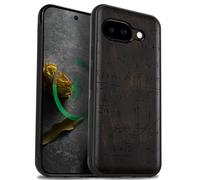 Carveit Custodia per Pixel 9a Case, Legno nero-Il Linguaggio Dell'Universo