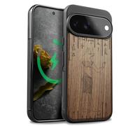 Carveit Legno Cover per Pixel 11 Pro, Noce-Geroglifici di Anubi | Legno Cover avec Magnetico TPU Case avec Antiurto con Protezione Per Google Pixel 11 Pro Custodia Compatibile MagSafe