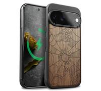 Carveit Legno Cover per Pixel 11 Pro XL, Noce-Ragnatela cosmica | Legno Cover avec Magnetico TPU Case avec Antiurto con Protezione Per Google Pixel 11 Pro XL Custodia Compatibile MagSafe