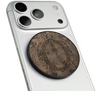 Carveit Supporto Magnetico in Legno, Angolazione Regolabile, Compatibile con MagSafe iPhone 17 Pro Max 16, 15, Samsung Galaxy S26 Ultra S25, Google Pixel (La Tartaruga Nel Mezzo - Noce)