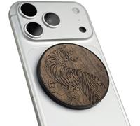 Carveit Supporto Magnetico in Legno, Angolazione Regolabile, Compatibile con MagSafe iPhone 17 Pro Max 16, 15, Samsung Galaxy S26 Ultra S25, Google Pixel (Sussurro Dell'abisso - Noce)
