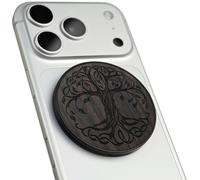 Carveit Supporto Magnetico in Legno, Angolazione Regolabile, Compatibile con MagSafe iPhone 17 Pro Max 16, 15, Samsung Galaxy S26 Ultra S25, Google Pixel (Albero Della vita Celtico - Legno nero)