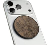 Carveit Supporto Magnetico in Legno, Angolazione Regolabile, Compatibile con MagSafe iPhone 17 Pro Max 16, 15, Samsung Galaxy S26 Ultra S25, Google Pixel (Schizzo Sakura - Noce)