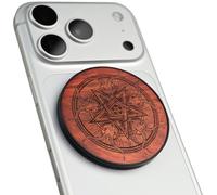 Carveit Supporto Magnetico in Legno, Angolazione Regolabile, Compatibile con MagSafe iPhone 17 Pro Max 16, 15, Samsung Galaxy S26 Ultra S25, Google Pixel (Sussurro Dell'abisso - Rosea)