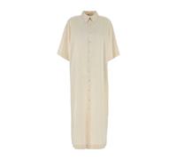 Carven - Abito camicia midi con finitura satinata - - Dresses - Donna - Bianco - M