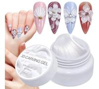 Carving Nail, Pearl Extension Gel, Non-Sticky Formula, 5g Finish Beginner Friendly, Long-Lasting Hold, Sculpting Gel for Smooth Texture, Home Manicure Art Women