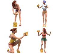 Carwash Girls Donna insieme di Figure 1:24 (7,7cm) Incolore,1/24 Diorama (4