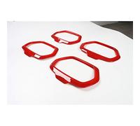CarWorld 4 Pezzi/Set ABS Interni Auto Porta Interna Altoparlante Cornice Decorativa Anelli Copertura Trim Adesivo Adatto, per Jeep Renegade 2015 2016