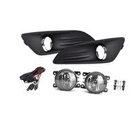 CarWorld per Ford Fiesta 2013-2014, 2 * fendinebbia + Copertura griglia fendinebbia con Kit Cavi