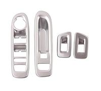 CarWorld per Jeep Compass 2017-2020, ABS Chrome Alzacristallo Pulsante Interruttore Copertura Trim Porta Bracciolo Pannello Telaio Accessori Interni