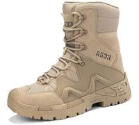 CarXs Stivali da combattimento dell'esercito militare Stivali da trekking tattici da pattuglia da esterno alti da donna da uomo(Color:Khaki,Size:39)