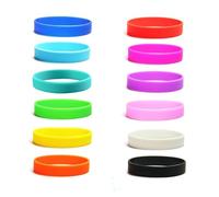 Carykon 12 braccialetti in silicone vuoti, per adulti, alla moda, accessori sportivi, 12 colori assortiti