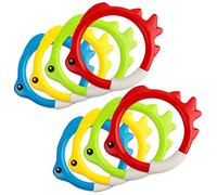 Carykon 8 Pezzi di 4 Colori Immersione Pesce Anello Piscina Giocattolo Immersione Recuperare Immersione Allenamento Pratica Pesce di Mare Anello Lancio Gioco