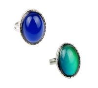 Carykon Anello da dito regolabile in stile retrò, 2 pezzi, per amanti e amici, taglia unica, regolabile