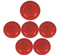 Casa 12 SOTTOPIATTI Rosso in PLASTICA Rigida Tondo 33 CM Natale sotto Piatto CENONE