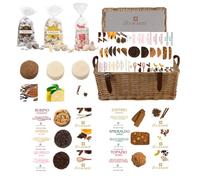 Casa 1919 | Cesto di Pasticceria 18 Confezioni di Biscotti assortiti Cioccolato, Pistacchio, Cannella, Frutta Secca, Cookies, Arancia, Limone | 18 Carati e Antonio Anaut, 4,5 kili di bontà