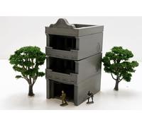 Casa a schiera multilivello Vietnam era per Tabletop Wargaming VUBT1 - Terreno stampato 3D - ispirato a città come Saigon & Hue - adatto per scala da 28 mm e 15 mm (28 mm)