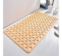 Casa and Beyond Shower Mat, Anti Slip Mat for Inside Shower with Strong Suction and Drain Holes, Bathtubmat Non Slip Machine Washable (Yellow,88 × 40 cm)