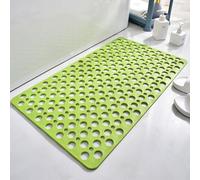 Casa and Beyond Shower Mat, Anti Slip Mat for Inside Shower with Strong Suction and Drain Holes, Bathtubmat Non Slip Machine Washable (Green,88 × 40 cm)