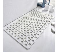 Casa and Beyond Shower Mat, Anti Slip Mat for Inside Shower with Strong Suction and Drain Holes, Bathtubmat Non Slip Machine Washable (White,53 × 53 cm)