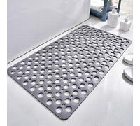 Casa and Beyond Shower Mat, Anti Slip Mat for Inside Shower with Strong Suction and Drain Holes, Bathtubmat Non Slip Machine Washable (Gray,53 × 53 cm)