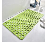 Casa and Beyond Shower Mat,Casa and Beyond Shower Mat with Suction Cups and Drain Holes,Non Slip Bath Mats for Tub Machine Washable, Easy Dry & Cut for Inside Showers (green,90 * 60cm/35.4" × 23.6")