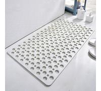 Casa and Beyond Shower Mat,Casa and Beyond Shower Mat with Suction Cups and Drain Holes,Non Slip Bath Mats for Tub Machine Washable, Easy Dry & Cut for Inside Showers (white,70 * 38cm/27.6" × 14.9")
