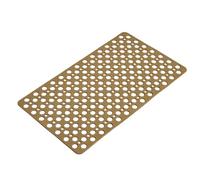 Casa and Beyond Shower Mat, Non Slip Bath Mat for Bathrooms with Drain Holes, Washable, Easy To Clean (Brown,20.87 * 20.87 in)