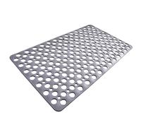 Casa and Beyond Shower Mat, Non Slip Bath Mat for Bathrooms with Drain Holes, Washable, Easy To Clean (Gray,29.52 * 16.92 in)
