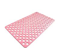Casa and Beyond Shower Mat, Non Slip Bath Mat for Bathrooms with Drain Holes, Washable, Easy To Clean (Light Pink,34.64 * 15.75 in)
