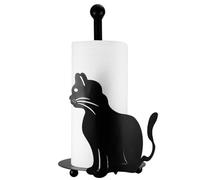 CASA BIRICCA Porta Rotolo da Cucina, Portarotolo da cucina in Metallo con Simpatico Gattino, Elegante Porta Scottex e Carta Cucina, Accessorio di Design per la Tua Cucina, Ottima Idea Come Arredo Casa