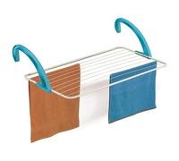 Casabriko 44910 Stendibiancheria da Balcone, Acciaio e Resina, Bianco/Azzurro, 105x55x4.5 cm