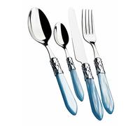 casa bugatti aladdin set 75 pezzi posate ghiera cromata colore azzurro perlato ALC7M-W4260